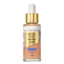 Max Factor Miracle Pure 2w1 Skin Reset pielęgnujący podkład z serum o wegańskiej formule 40-60 Light 30ml