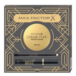 Max Factor Zestaw prasowany puder do twarzy 14g + pogrubiający tusz do rzęs 9ml + kredka do oczu 4g