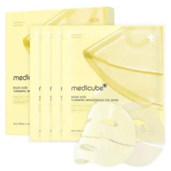 Medicube Kojic Acid Turmeric Brightening Gel Mask rozświetlająca maska do twarzy 4x28g