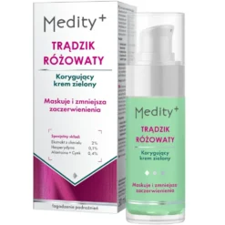Medity+ Trądzik Różowaty korygujący krem zielony 30ml
