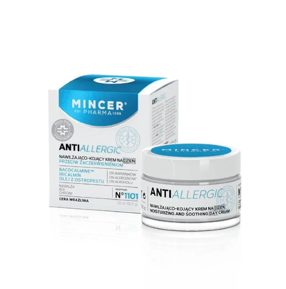 Mincer Pharma Antiallergic nawilżająco-kojący krem na dzień przeciw zaczerwienieniom No.1101 50ml