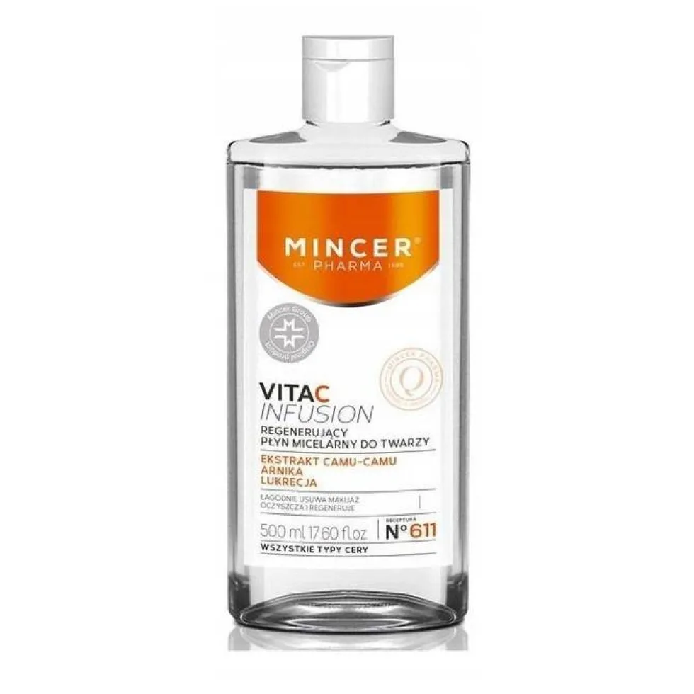 Mincer Pharma Vita C Infusion regenerujący płyn micelarny do twarzy No.611 500ml