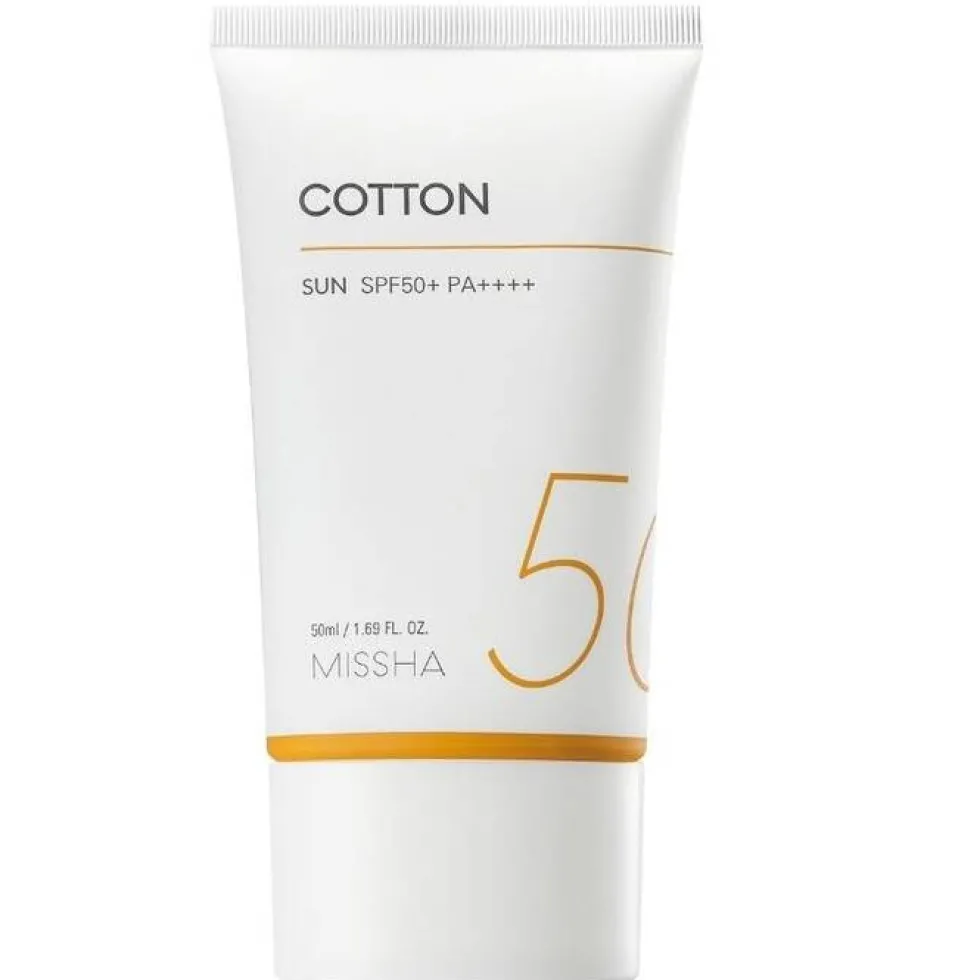 Missha All Around Safe Block Cotton Sun SPF50+PA++++ lekki krem ochronny z filtrem mineralnym 50ml
