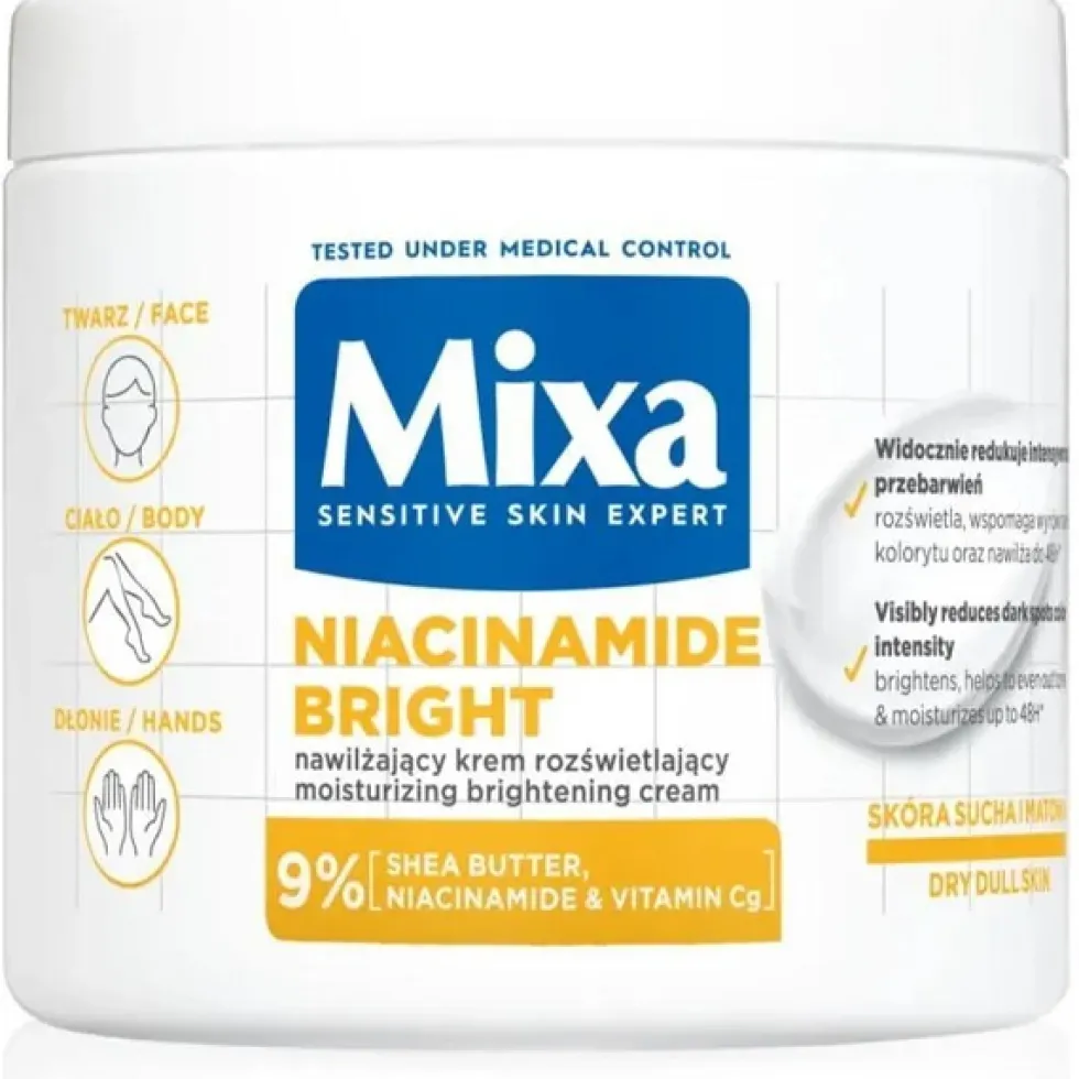 MIXA Niacinamide Bright nawilżający krem rozświetlający 400ml