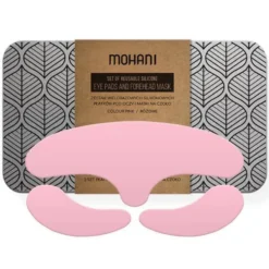 Mohani Wielorazowe płatki silikonowe pod oczy i maska na czoło Pink