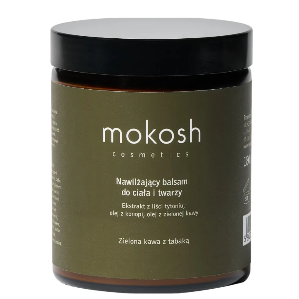 Mokosh Nawilżający balsam do twarzy i ciała Zielona kawa z tabaką 180ml