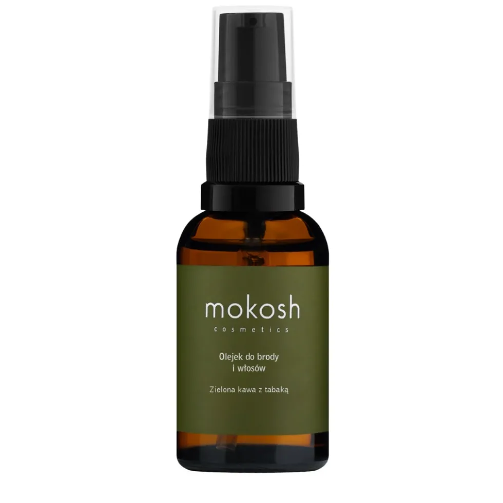 Mokosh Olejek do brody i włosów Zielona kawa z tabaką 30ml