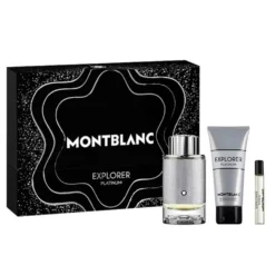 Mont Blanc Explorer Platinum zestaw woda perfumowana spray 100ml + miniatura wody perfumowanej 7.5ml + żel pod prysznic 100ml