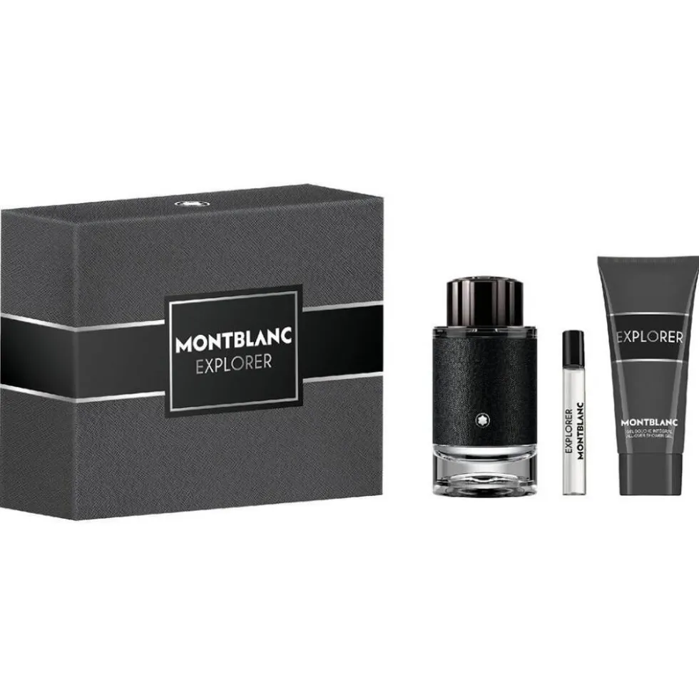 Mont Blanc Explorer zestaw woda perfumowana spray 100ml + miniatura wody perfumowanej spray 7.5ml + żel pod prysznic 100ml