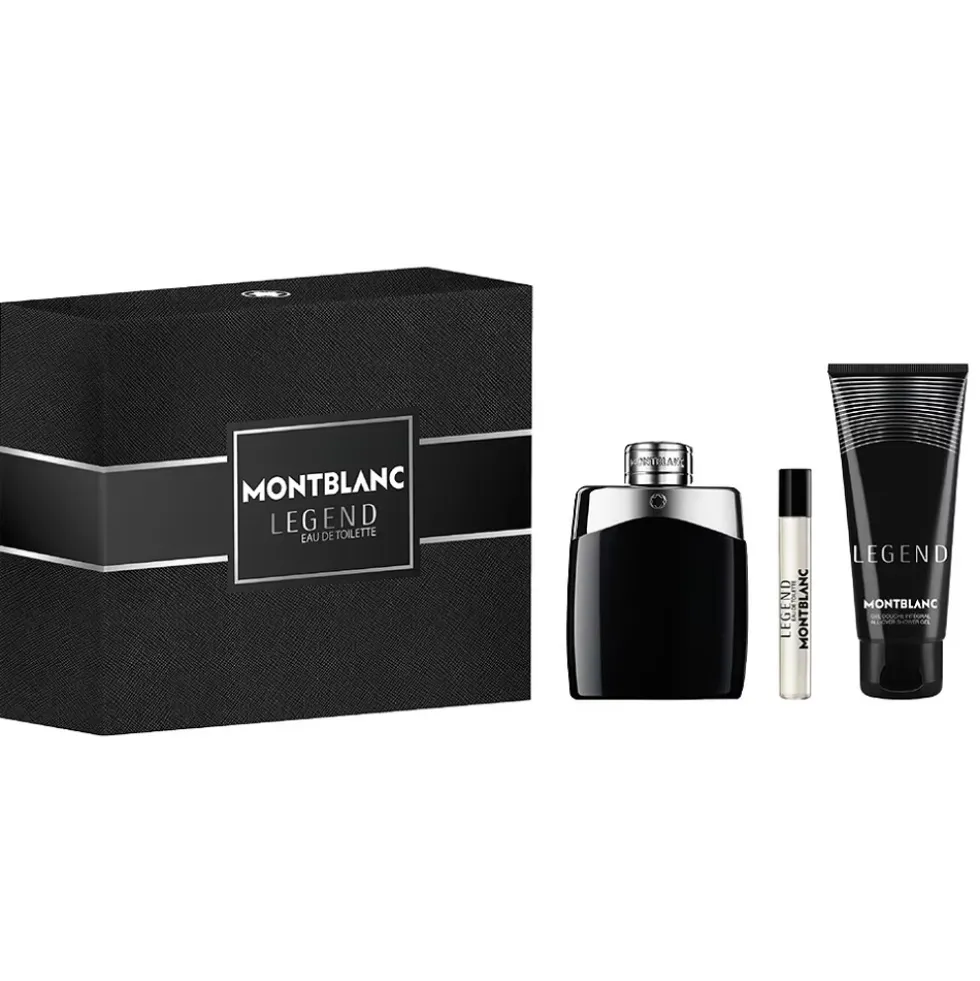Mont Blanc Legend zestaw woda toaletowa spray 100ml + woda toaletowa spray 7.5ml + żel pod prysznic 100ml