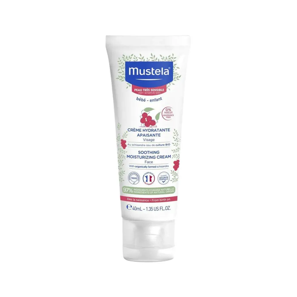 Mustela Soothing Moisturizing Cream łagodzący krem nawilżający do twarzy dla dzieci i niemowląt 40ml