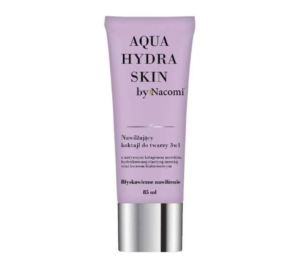 Nacomi Aqua Hydra Skin Moisturizing Face Cocktail 3in1 nawilżający koktajl do twarzy 3w1 85ml