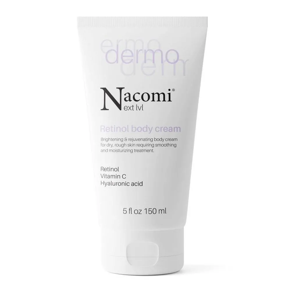 Nacomi Next Level Dermo rozjaśniająco-odmładzający krem do ciała z retinolem i witaminą C 150ml