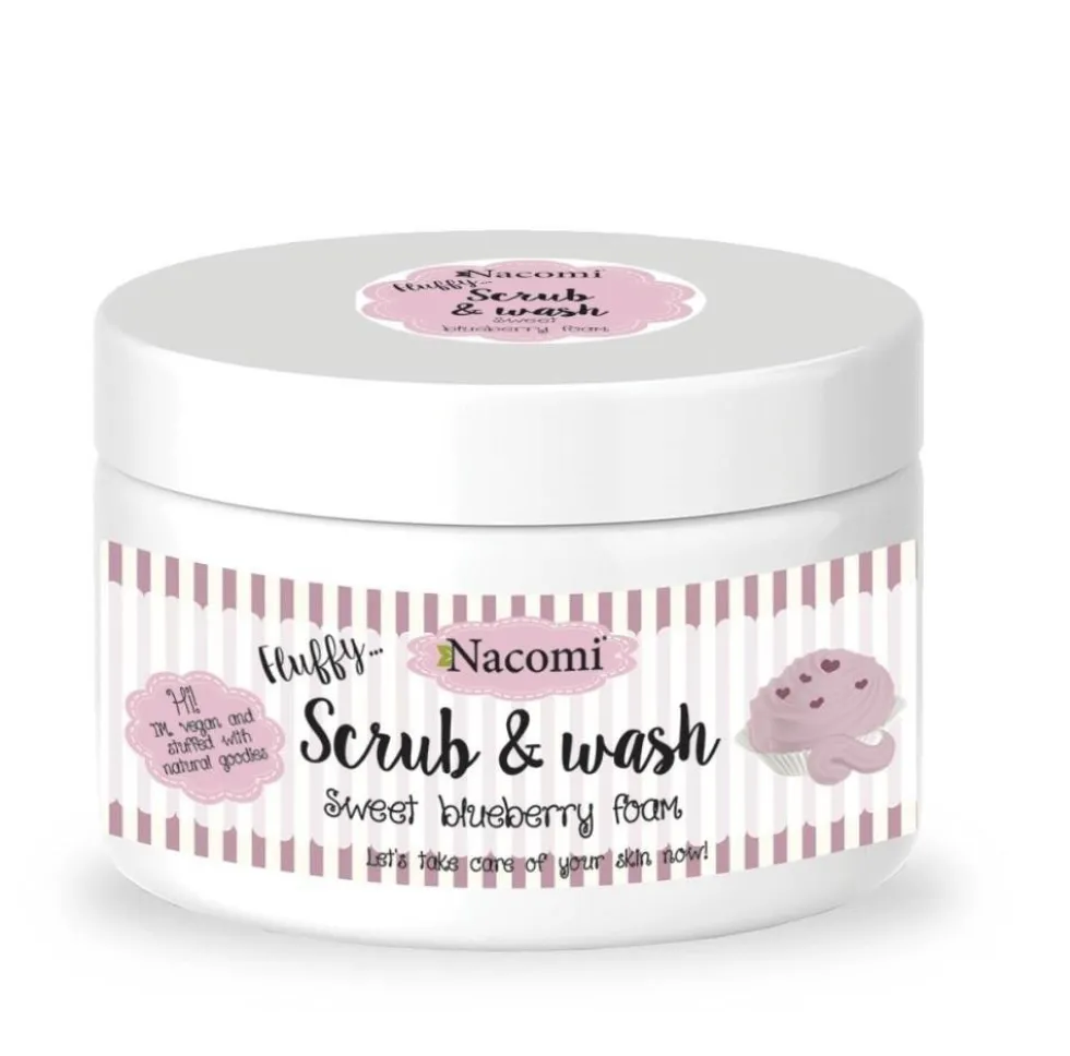 Nacomi Scrub & Wash piankowy peeling do ciała Sweet Blueberry 180 ml