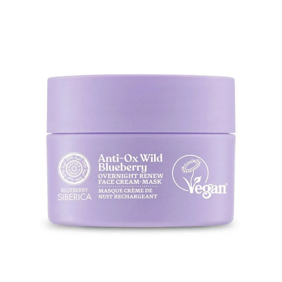 Natura Siberica Blueberry Siberica wegański odmładzający krem-maska do twarzy na noc 50ml