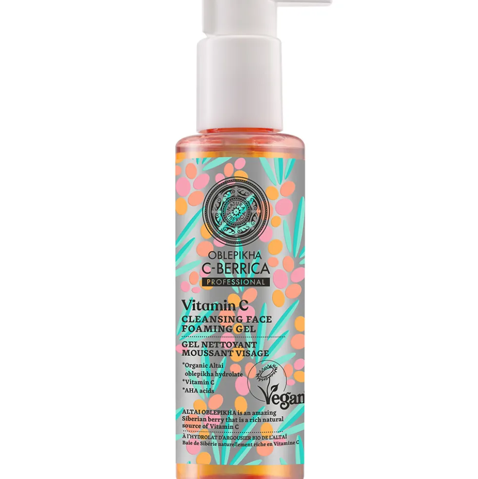 Natura Siberica Oblepikha C-Berrica oczyszczający żel do twarzy z kwasami i witaminą C 150ml