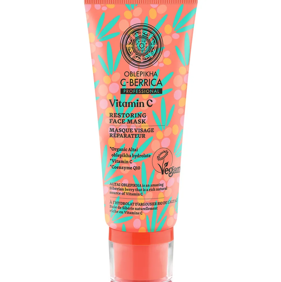 Natura Siberica Oblepikha C-Berrica odbudowująca maska do twarzy z witaminą C i koenzymem Q10 100ml