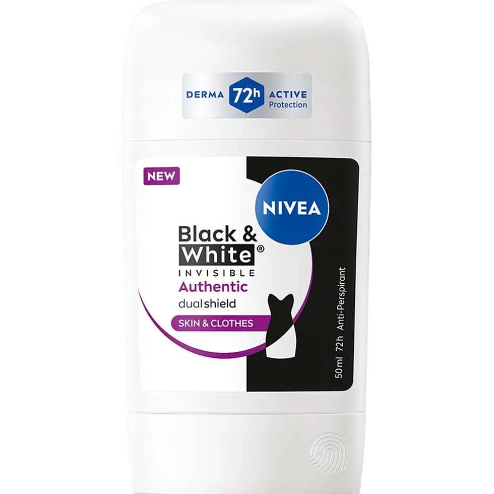 Nivea Black&White Invisible Authentic antyperspirant w sztyfcie 50ml