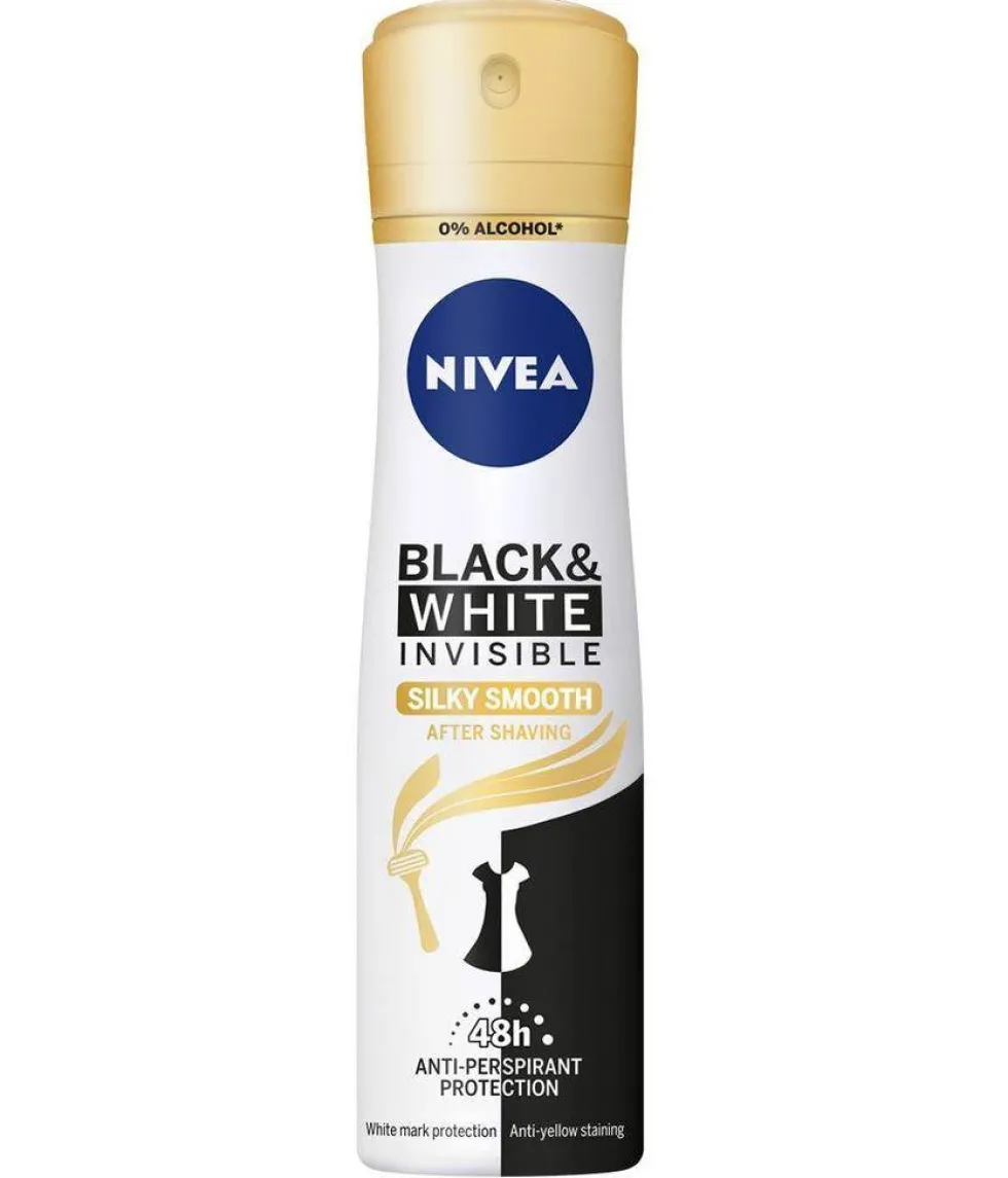 Nivea Black&White Invisible Silky Smooth antyperspirant spray 150ml