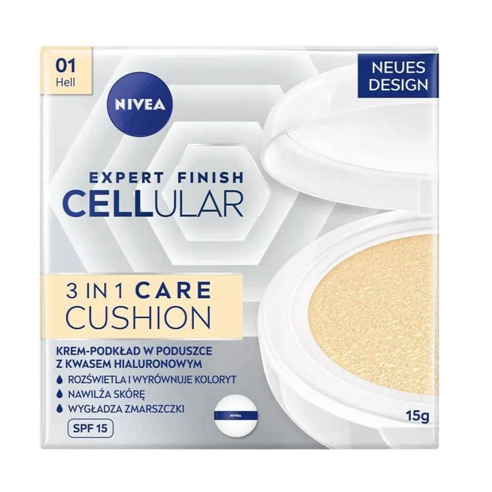 Nivea Expert Finish Cellular 3in1 Care Cushion krem-podkład w poduszce SPF15 01 Light 15ml