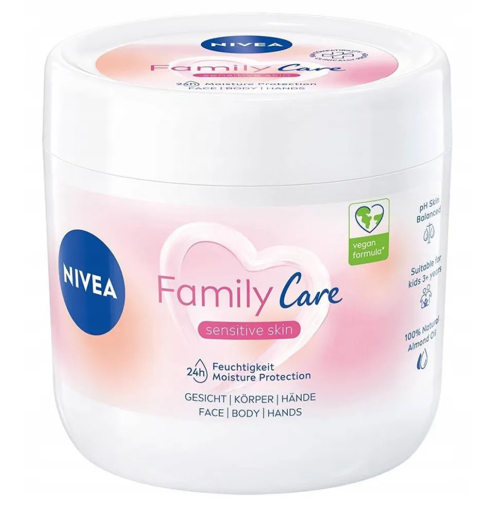 Nivea Family Care lekki krem nawilżający do twarzy ciała i dłoni 450ml