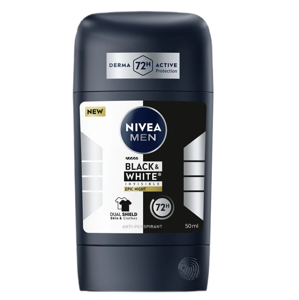 Nivea Men Black&White Invisible Epic Night antyperspirant w sztyfcie 50ml
