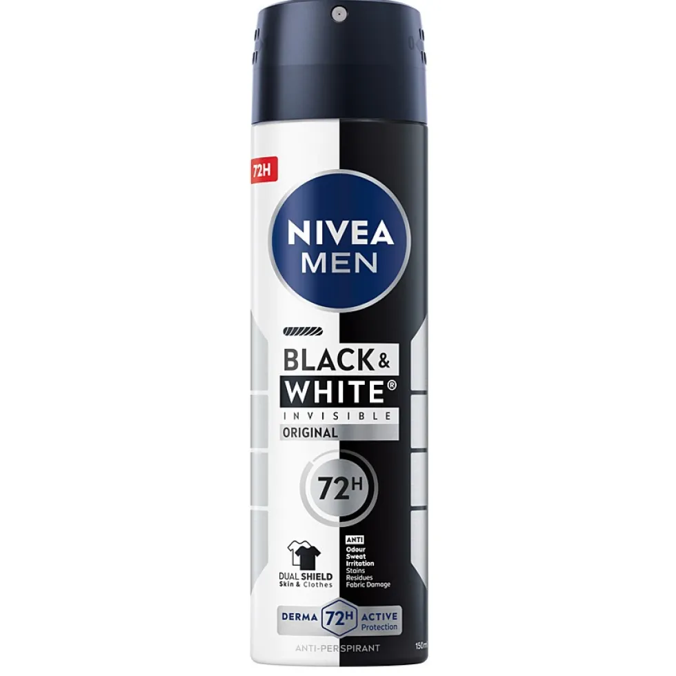 Nivea Men Black & White Invisible Original antyperspirant spray 150ml