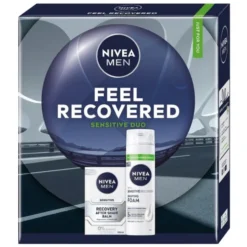 Nivea Men Feel Recovered zestaw pianka do golenia 200ml + balsam po goleniu 100ml