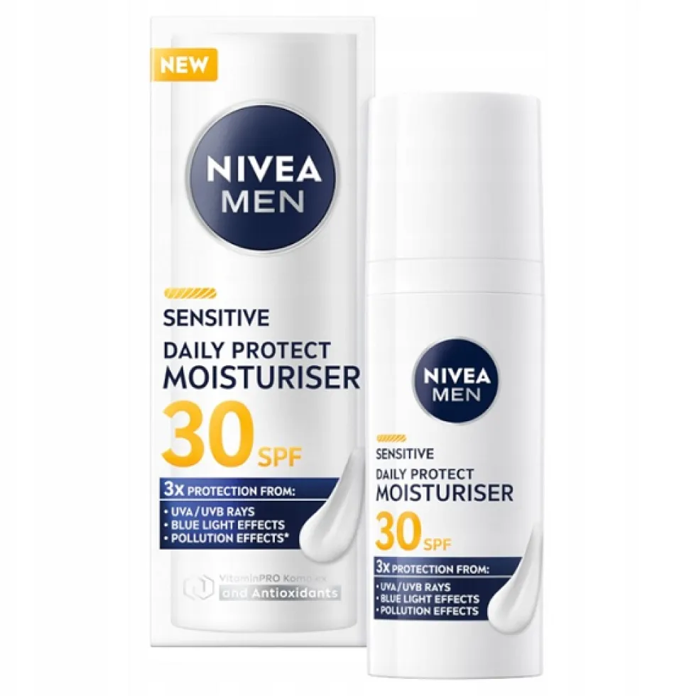 Nivea Men Sensitive Daily Protect nawilżający krem do twarzy SPF30 50ml