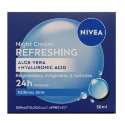 Nivea Night Cream Refreshing odświeżający krem do twarzy na noc 50ml