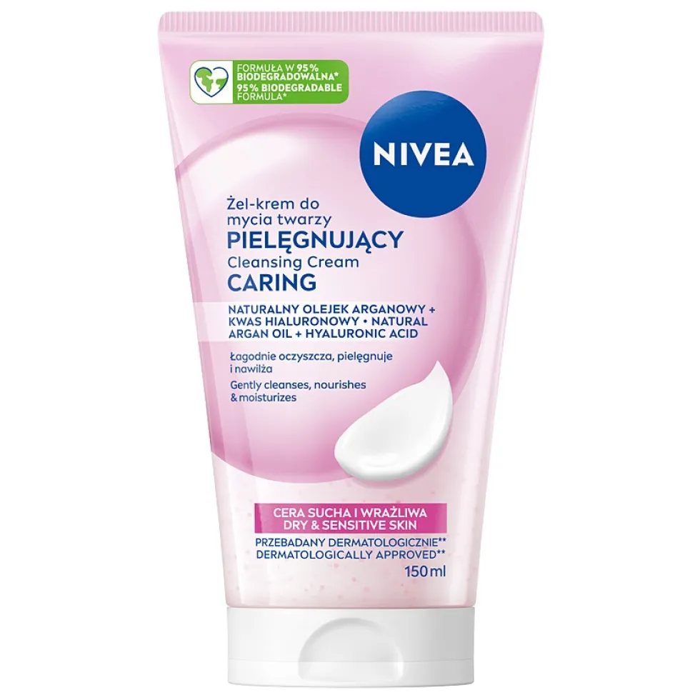 Nivea Pielęgnujący żel-krem do mycia twarzy cera sucha i wrażliwa 150ml