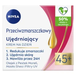 Nivea Przeciwzmarszczkowy + Ujędrniający krem na dzień 45+ 50ml