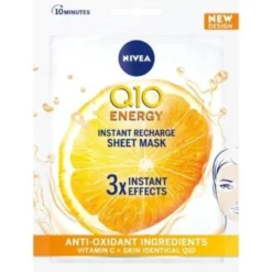 Nivea Q10 Plus C 10-minutowa maska w płachcie 1szt