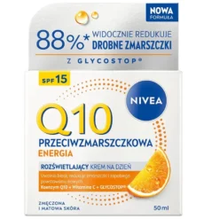 Nivea Q10 Przeciwzmarszczkowa Energia rozświetlający krem na dzień SPF15 50ml