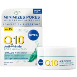 Nivea Q10 Przeciwzmarszczkowe Wygładzenie ekstra lekki krem na dzień SPF15 50ml
