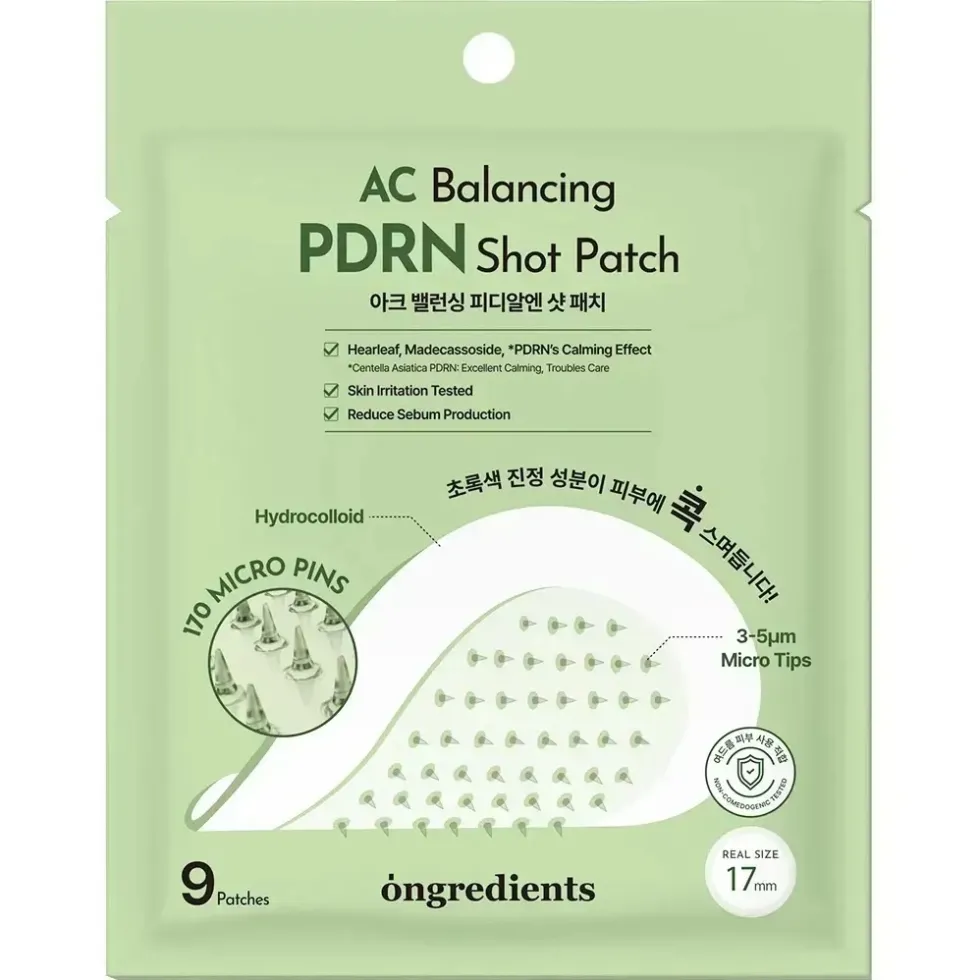 Ongredients AC Balancing PDRN Shot Patch plastry na wypryski 9szt