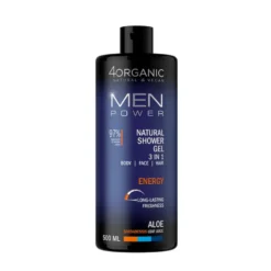 4organic Men Power naturalny żel pod prysznic 3w1 Energy 500ml