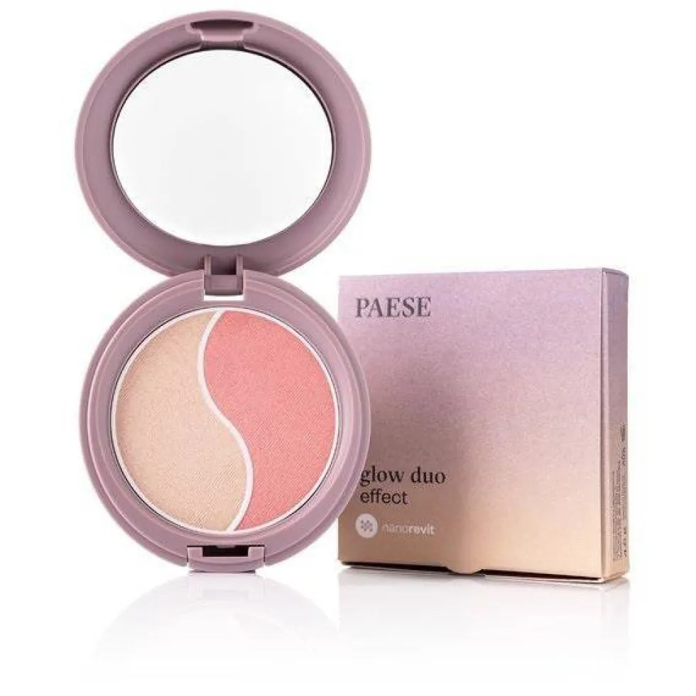 Paese Nanorevit Glow Duo Effect puder rozświetlający i róż do policzków 100 4.5g