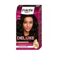 Palette Deluxe Oil-Care Color farba do włosów trwale koloryzująca z mikroolejkami 800 (3-0) Ciemny Brąz
