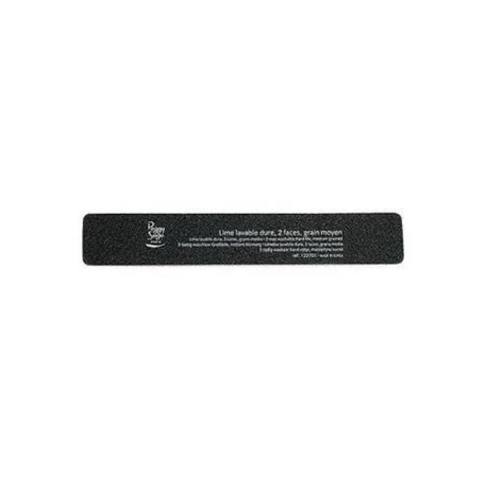 Peggy Sage 2-Way Nail File Coarse pilnik do paznokci prostokątny dwustronny 100/180 czarny 1szt