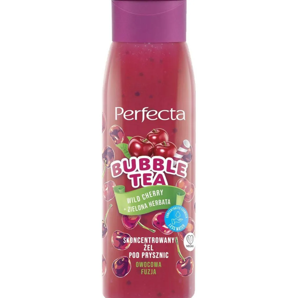 Perfecta Bubble Tea skoncentrowany żel pod prysznic Wild Cherry + Zielona Herbata 400ml