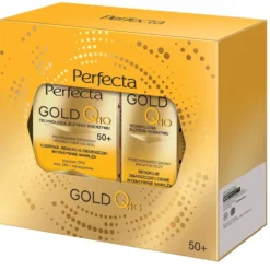 Perfecta Gold Q10 zestaw krem przeciwzmarszczkowy 50+ 50ml + przeciwzmarszczkowy krem pod oczy 15ml