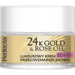 Perfecta 24K Gold & Rose Oil luksusowy krem przeciwzmarszczkowy na dzień i na noc 60+ 50ml