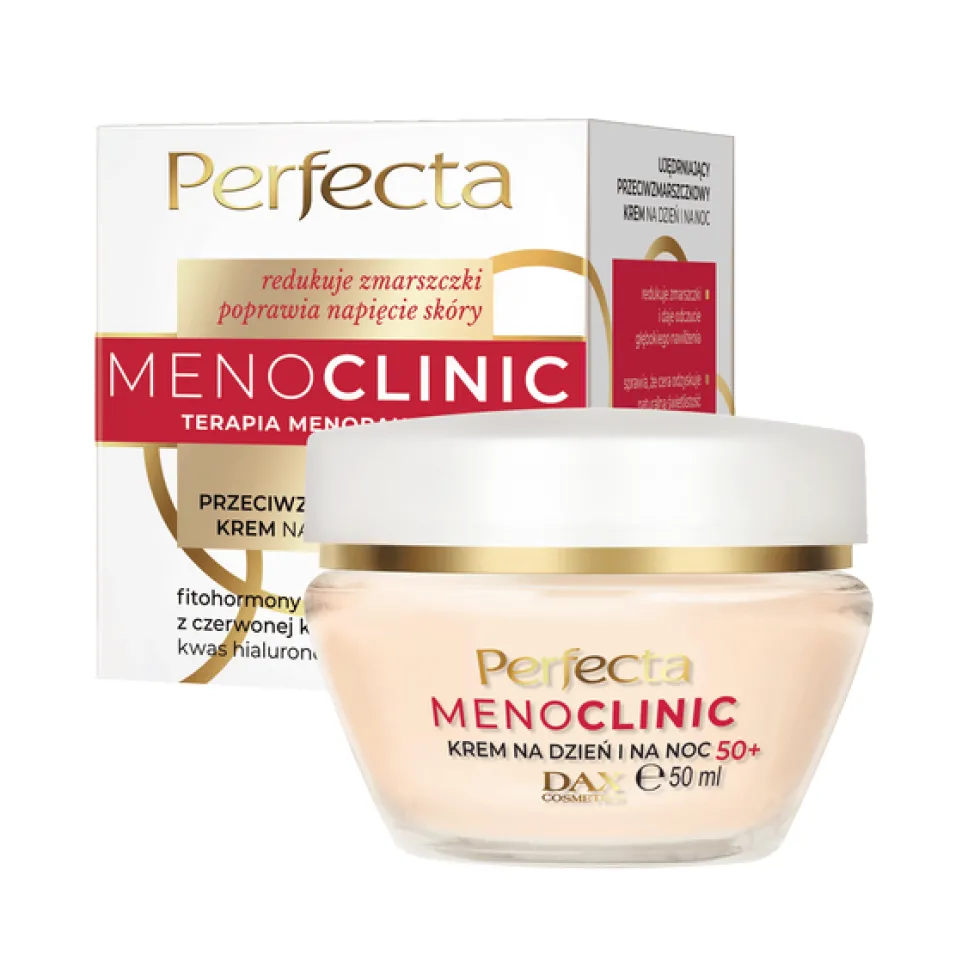 Perfecta Menoclinic ujędrniający krem do twarzy przeciwzmarszczkowy 50+ na dzień i na noc 50ml