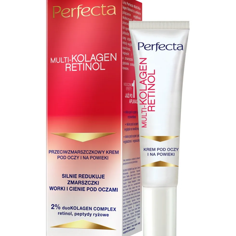 Perfecta Multi-Kolagen Retinol przeciwzmarszczkowy krem pod oczy i na powieki 15ml