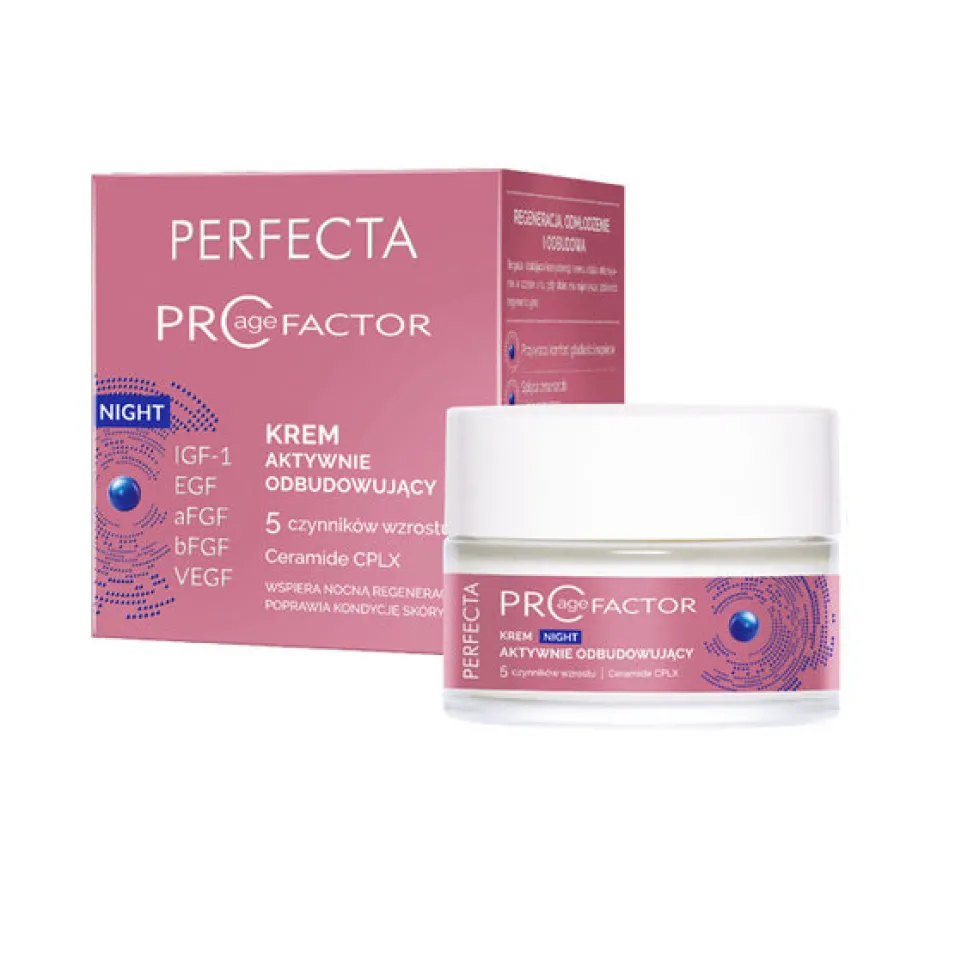 Perfecta Pro Age Factor krem aktywnie odbudowujący na noc 50ml