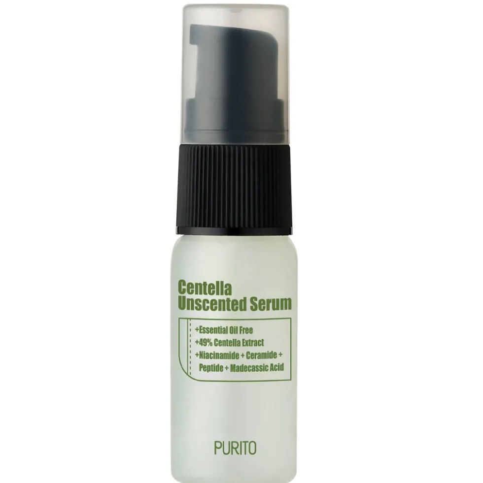 PURITO Centella Unscented Serum mini regenerujące serum z ekstraktem z wąkroty azjatyckiej 15ml
