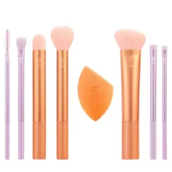 Real Techniques Level Up Brush + Sponge zestaw pędzli do makijażu 7szt. + gąbka do makijażu