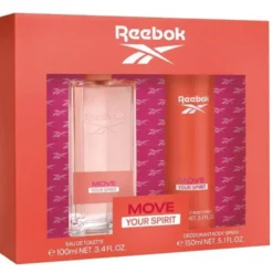 Reebok Move Your Spirit Women zestaw woda toaletowa spray 100ml + dezodorant spray 150ml