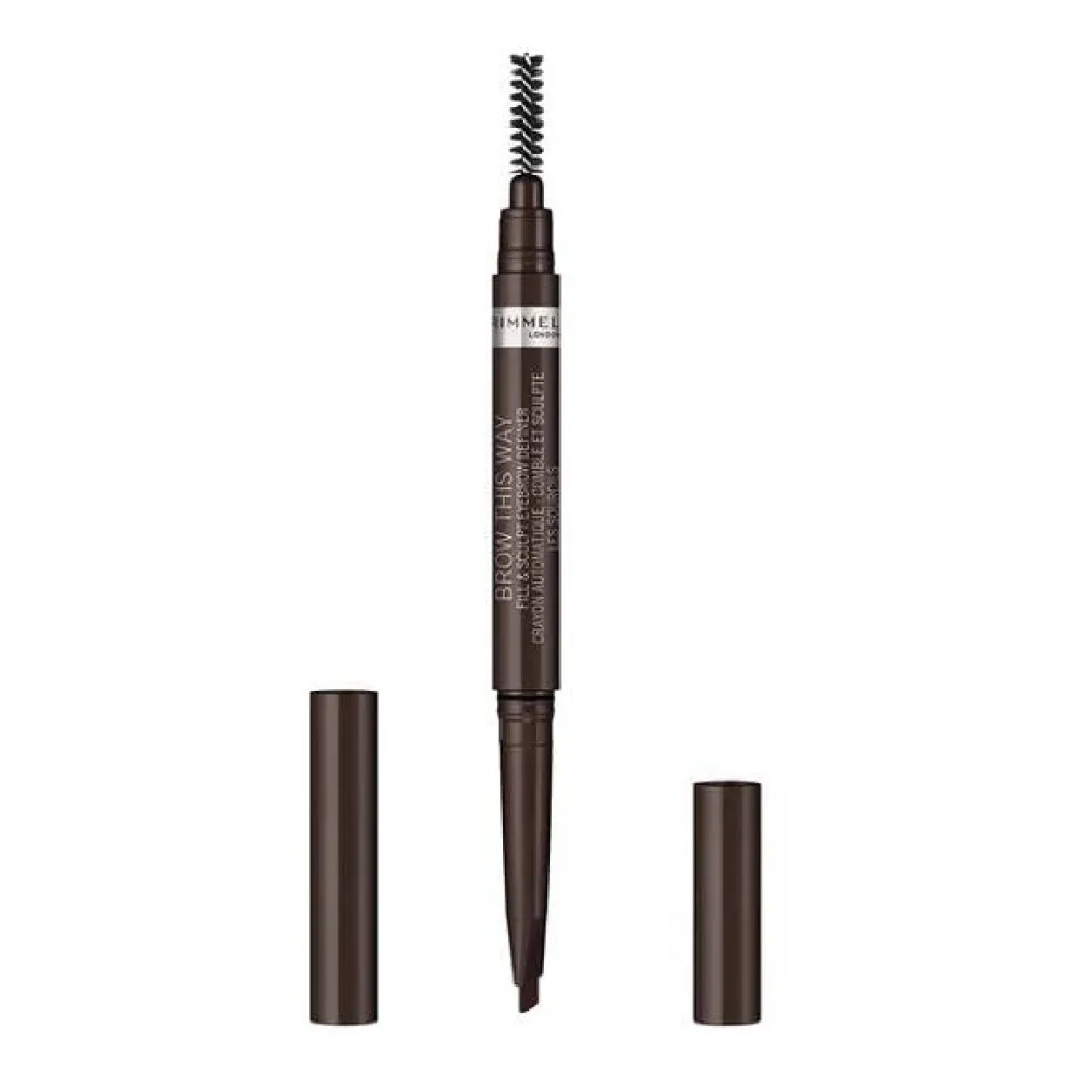 Rimmel Brow This Way Fill & Sculpt automatyczna kredka do brwi z wegańską formułą 003 Dark Brown 0.25g